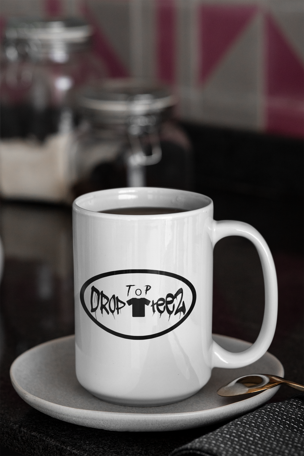 Custom 15 0z coffee mugs. - Drop Top Teez