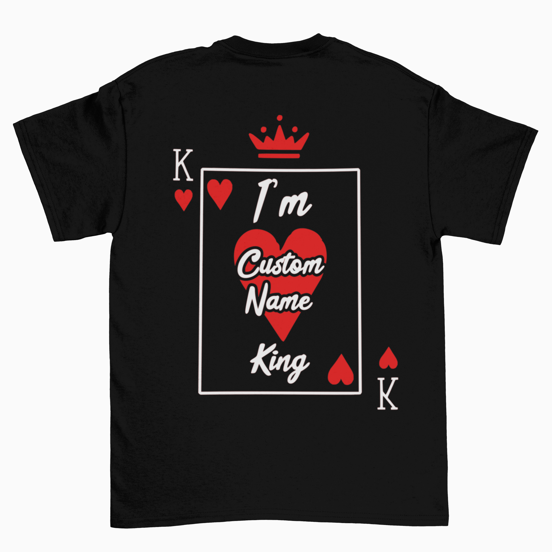 King and Queen custom name shirt. - Drop Top Teez
